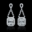 1.72ct Diamond 18k White Gold Dangle Earrings