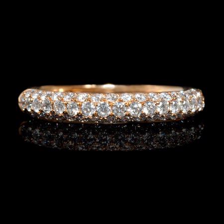 .64ct Diamond 18k Rose Gold Wedding Band Ring