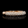 .64ct Diamond 18k Rose Gold Wedding Band Ring