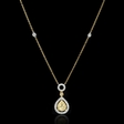 .42ct Diamond 18k Two Tone Gold Pendant Necklace
