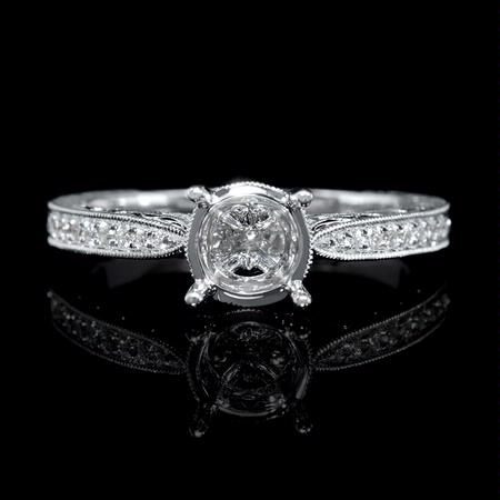 .16ct Diamond 18k White Gold Engagement Ring Setting
