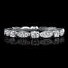 Diamond 18k White Gold Antique Style Eternity Wedding Band Ring