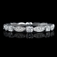 .48ct Diamond 18k White Gold Antique Style Eternity Wedding Band Ring
