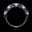 .70ct Diamond and Blue Sapphire 18k White Gold Ring