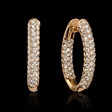 3.08ct Diamond 18k Rose Gold Hoop Earrings