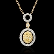 .49ct Diamond 18k Two Tone Gold Pendant Necklace