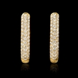 3.30ct Diamond 18k Yellow Gold Hoop Earrings