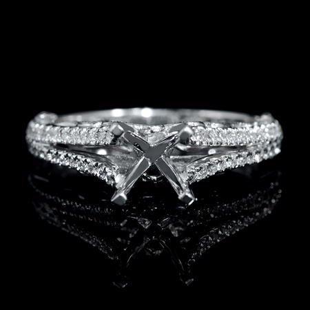 .28ct Diamond 18k White Gold Engagement Ring Setting