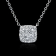 .37ct Diamond 18k White Gold Pendant Necklace