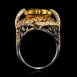 14.89ct Citrine and Yellow Sapphire 18k White Gold Ring