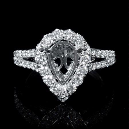 .93ct Diamond 18k White Gold Engagement Ring Setting