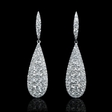 3.25ct Diamond 18k White Gold Dangle Earrings