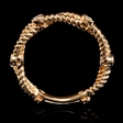 .21ct Diamond 18k Rose Gold Antique Style Wedding Band Ring
