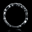 .47ct Diamond 18k White Gold Antique Style Wedding Band Ring