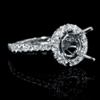 .80ct Diamond 18k White Gold Halo Engagement Ring Setting
