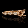 .24ct Diamond Antique Style 18k Rose Gold Engagement Ring Setting