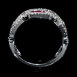 .61ct Diamond and Ruby 18k White Gold Ring
