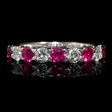 .49ct Diamond and Ruby 18k White Gold Ring