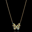 1.21ct Diamond 14k Yellow Gold Butterfly Pendant Necklace