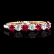 .70ct Diamond and Ruby 18k Two Tone Gold Ring