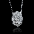 .63ct Diamond 14k White Gold Pendant Necklace