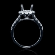 .91ct Diamond Platinum Halo Engagement Ring Setting
