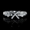 Diamond Platinum Antique Style Engagement Ring Setting