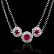 .39ct Diamond and Ruby 18k White Gold Necklace