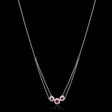 .39ct Diamond and Ruby 18k White Gold Necklace
