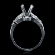 .57ct Diamond Antique Style Platinum and 18k White Gold Engagement Ring Setting