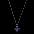 .36ct Diamond and Blue Sapphire 18k White Gold Pendant