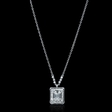 1.11ct Diamond 18k White Gold Pendant Necklace