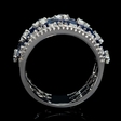 .94ct Diamond and Blue Sapphire 18k White Gold Ring