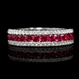 .30ct Diamond and Ruby 18k White Gold Ring