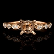.19ct Diamond Antique Style 18k Rose Gold Engagement Ring Setting