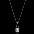 1.15ct Diamond 18k White Gold Pendant Necklace