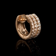 .87ct Diamond 18k Rose Gold Huggie Earrings