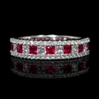 .40ct Diamond and Ruby 18k White Gold Ring