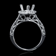 .85ct Diamond 18k White Gold Engagement Ring Setting