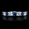 .54ct Diamond and Blue Sapphire 18k White Gold Ring