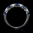 .54ct Diamond and Blue Sapphire 18k White Gold Ring
