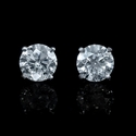 Diamond 2.06 Carats 14k White Gold Stud Earrings