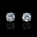 Diamond 1.00 Carats 14k White Gold Stud Earrings
