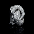 .43ct Garavelli Diamond 18k White Gold Cluster Earrings