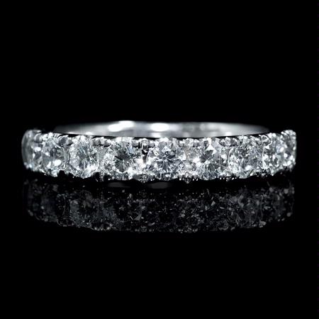 .98ct Diamond 18k White Gold Wedding Band Ring