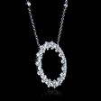 2.64ct Diamond 18k White Gold Pendant Necklace
