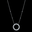 2.64ct Diamond 18k White Gold Pendant Necklace