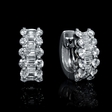 1.19cts Diamond 18k White Gold Huggie Earrings