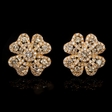 1.14ct Diamond 18k Rose Gold Cluster Earrings