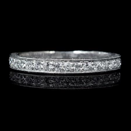 .53ct Diamond 18k White Gold Wedding Band Ring